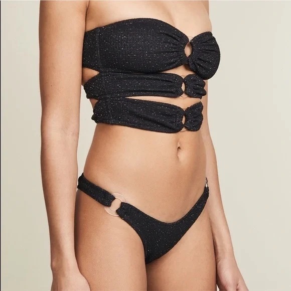 Elegant Black Glitter Bikini Set - Picture 1 of 6